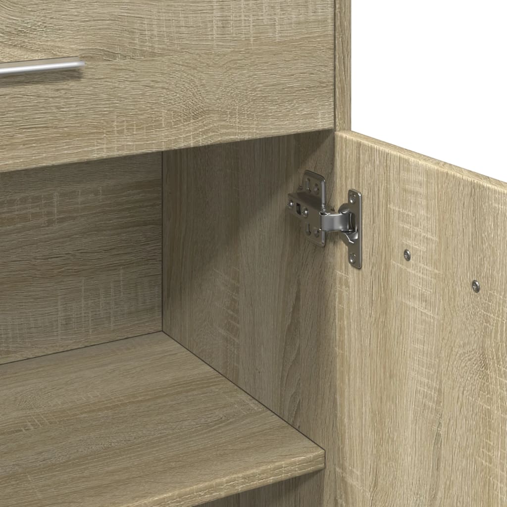 Badkamerkast 60X33X80 Cm Spaanplaat Sonoma Eikenkleurig