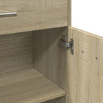 Badkamerkast 60X33X80 Cm Spaanplaat Sonoma Eikenkleurig