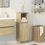 Badkamerkast 30X30X100 Cm Bewerkt Hout Sonoma Eikenkleurig Roze