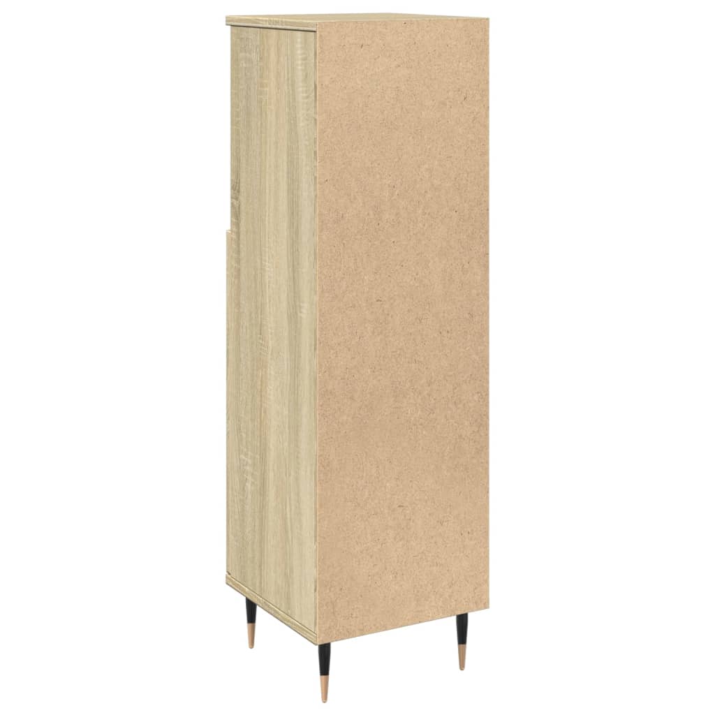 Badkamerkast 30X30X100 Cm Bewerkt Hout Sonoma Eikenkleurig Roze