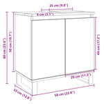 Badkamerkast 58X33X60 Cm Bewerkt Hout Sonoma Eikenkleurig