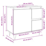 Badkamerkast 65X33X60 Cm Bewerkt Hout Sonoma Eikenkleurig