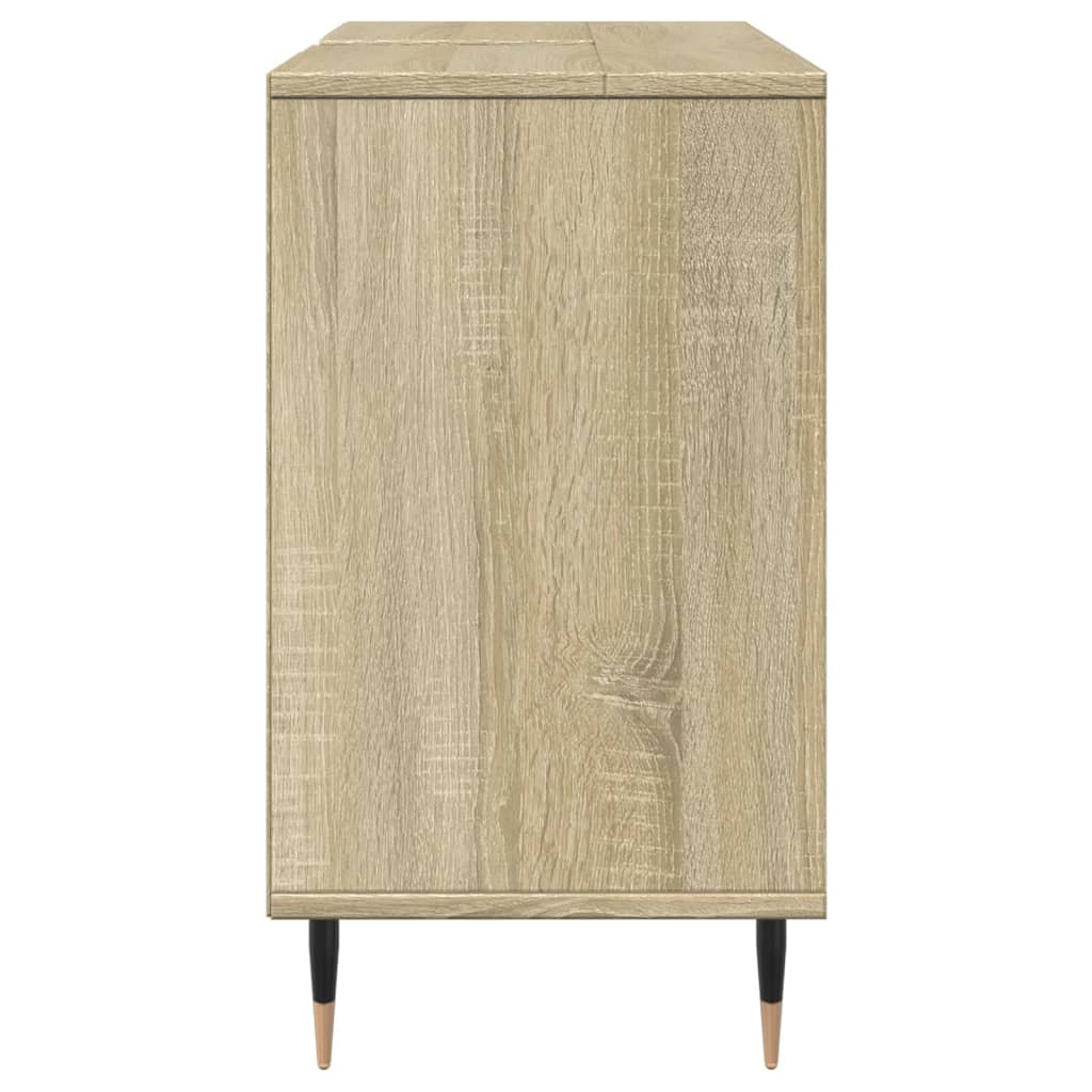 Badkamerkast 80X33X60 Cm Bewerkt Hout Sonoma Eikenkleurig