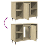 Badkamerkast 80X33X60 Cm Bewerkt Hout Sonoma Eikenkleurig