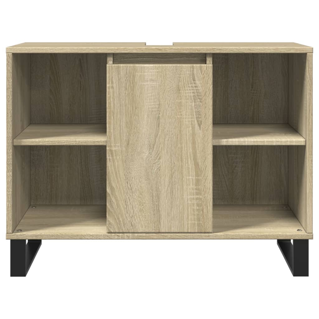 Badkamerkast 80X33X60 Cm Bewerkt Hout Sonoma Eikenkleurig