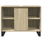 Badkamerkast 80X33X60 Cm Bewerkt Hout Sonoma Eikenkleurig