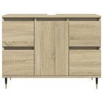 Badkamerkast 80X33X60 Cm Bewerkt Hout Sonoma Eikenkleurig