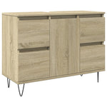 Badkamerkast 80X33X60 Cm Bewerkt Hout Sonoma Eikenkleurig
