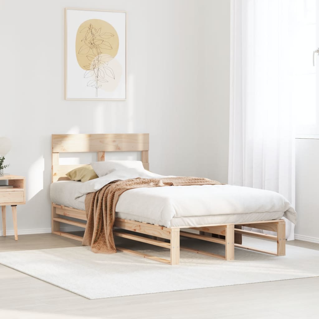 Bedframe Zonder Matras Massief Grenenhout
