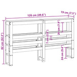 Hoofdbord Met Schappen 120 Cm Massief Grenenhout
