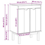 Wastafelkast Otta 59X40X80 Cm Massief Grenenhout