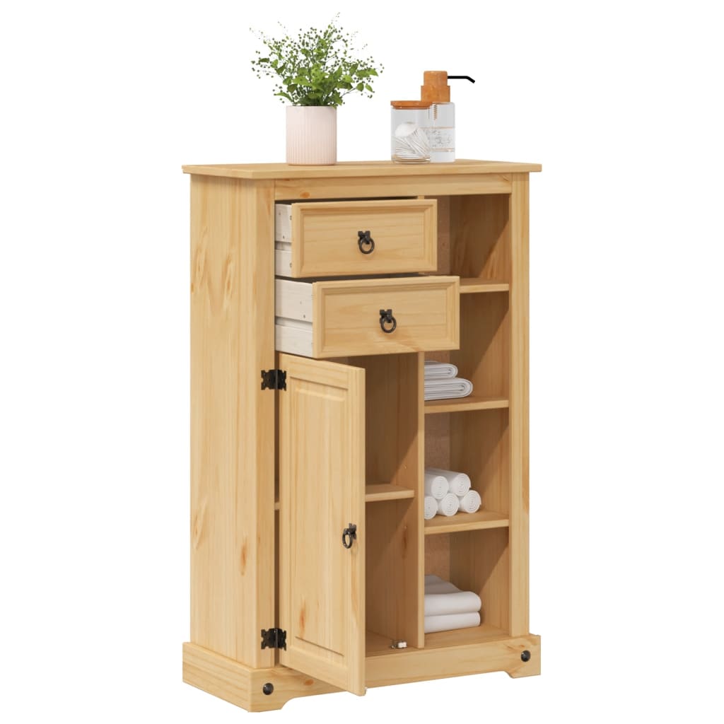 Badkamerkast Corona 70X33X110 Cm Massief Grenenhout