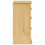 Badkamerwandkast Corona 70X33X71,5 Cm Massief Grenenhout Zwart En Crèmewit