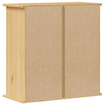 Badkamerwandkast Corona 70X33X71,5 Cm Massief Grenenhout Zwart En Crèmewit