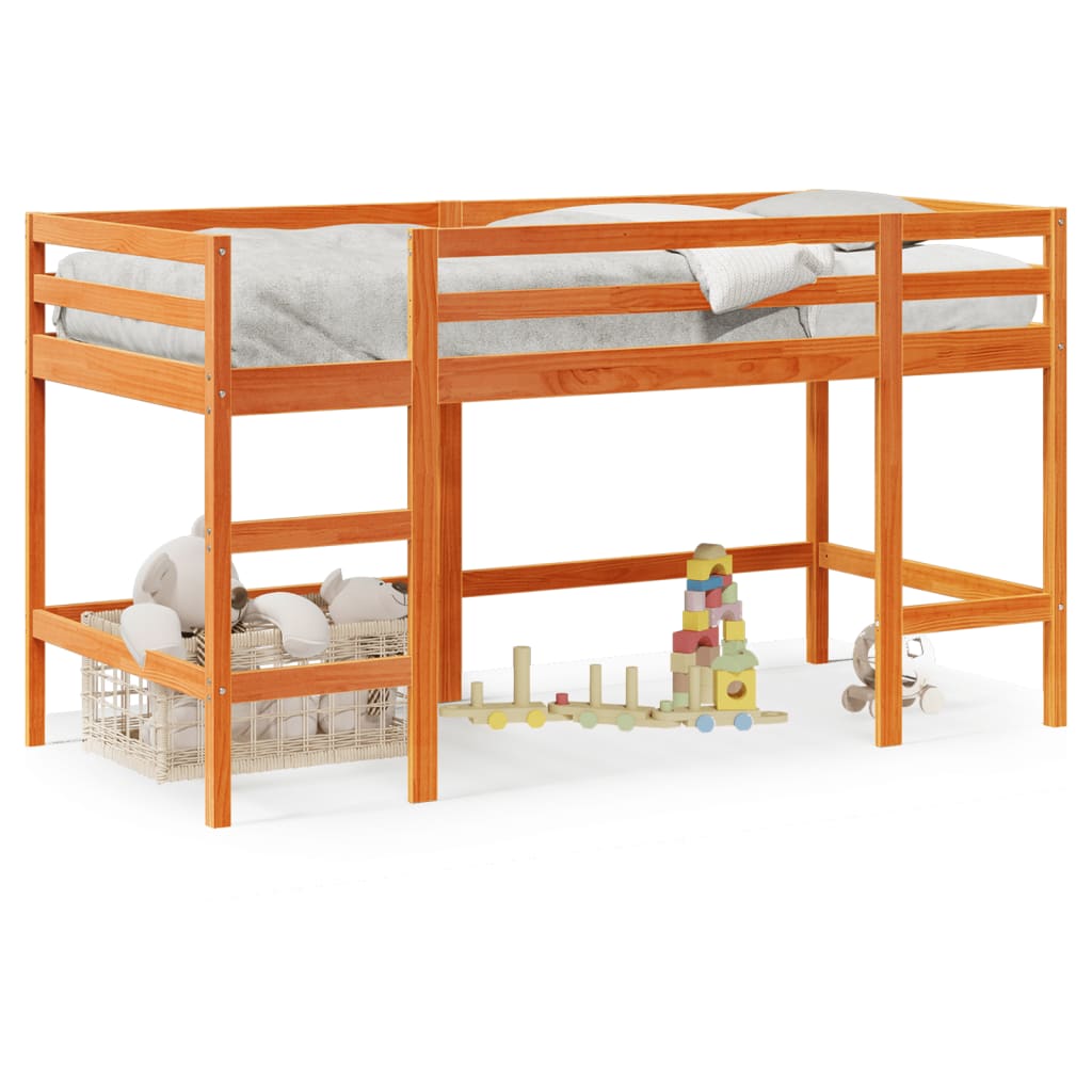 Kinderhoogslaper Met Ladder Massief Grenenhout