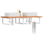 Badkamer Wandschap Staal En Massief Beukenhout