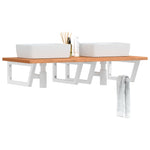 Badkamer Wandschap Staal En Massief Beukenhout