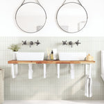 Badkamer Wandschap Staal En Massief Acaciahout