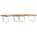 Badkamer Wandschap Staal En Massief Acaciahout