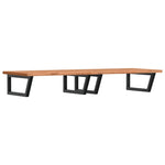 Badkamer Wandschap Staal En Massief Beukenhout