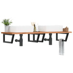 Badkamer Wandschap Staal En Massief Beukenhout