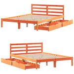 Bed Met Matras Massief Grenenhout