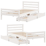 Bedframe Zonder Matras Massief Grenenhout