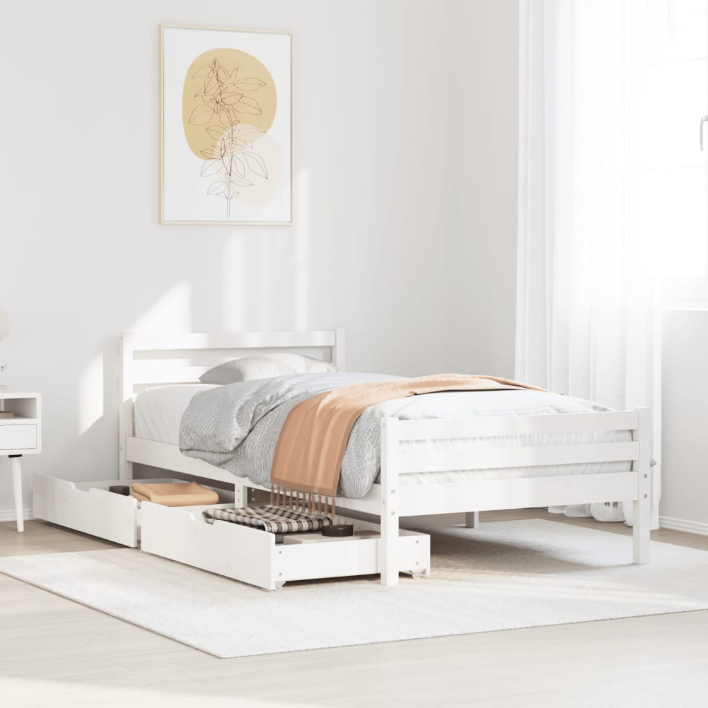 Bedframe Zonder Matras Massief Grenenhout