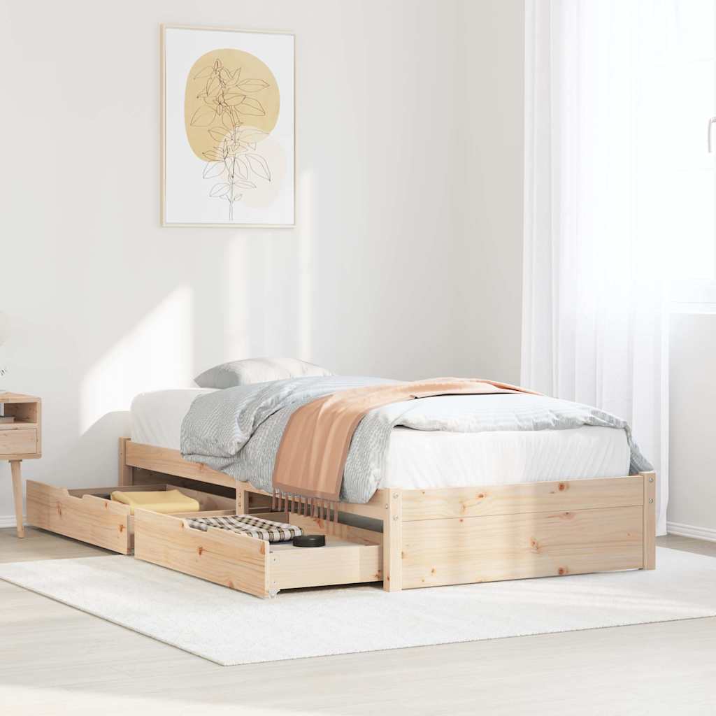 Bedframe Zonder Matras Massief Grenenhout
