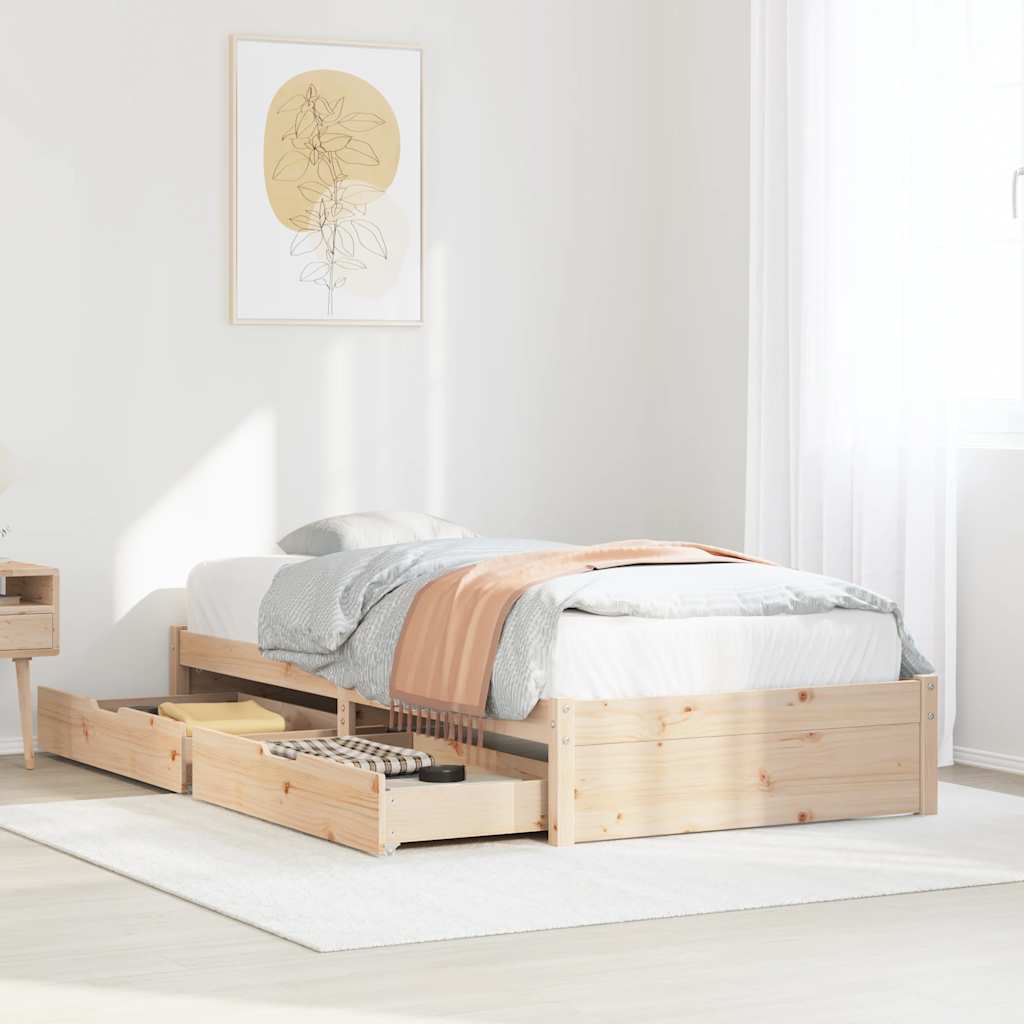 Bedframe Zonder Matras Massief Grenenhout