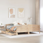 Bedframe Zonder Matras Massief Grenenhout