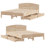 Bedframe Zonder Matras Massief Grenenhout