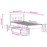 Bedframe Zonder Matras Massief Grenenhout