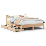Bedframe Met Lades Massief Grenenhout