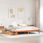 Bedframe Met Lades Massief Grenenhout