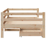 Slaapbank Met Lades 90X200 Cm Massief Grenenhout