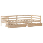 Slaapbank Met Lades 90X200 Cm Massief Grenenhout
