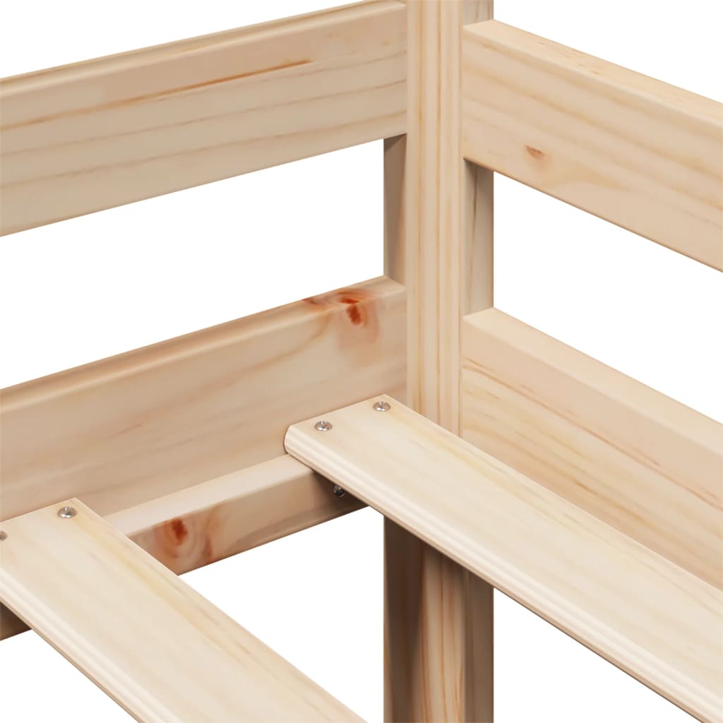 Slaapbank Met Lades 90X200 Cm Massief Grenenhout