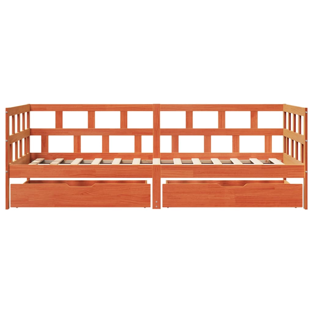 Slaapbank Met Lades Zonder Matras Hout