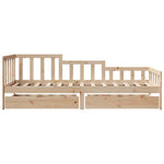 Slaapbank Met Lades 80X200 Cm Massief Grenenhout
