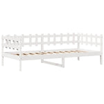 Slaapbank Met Lades 90X190 Cm Massief Grenenhout Wit
