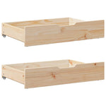 Slaapbank Met Onderschuifbed En Lades Zonder Matras 90X190 Cm