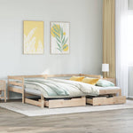 Slaapbank Met Onderschuifbed En Lades Zonder Matras 80X200 Cm