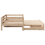 Slaapbank Met Onderschuifbed En Lades Zonder Matras 90X200 Cm