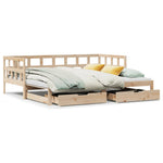 Slaapbank Met Onderschuifbed En Lades Zonder Matras 90X200 Cm