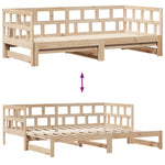 Slaapbank Met Onderschuifbed En Lades Zonder Matras 90X200 Cm
