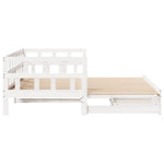 Slaapbank Met Onderschuifbed/Lades Zonder Matras 80X200 Cm Wit