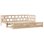 Slaapbank Met Onderschuifbed En Lades Zonder Matras 90X190 Cm