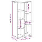 Boekenkast 50X25X105 Cm Bewerkt Hout