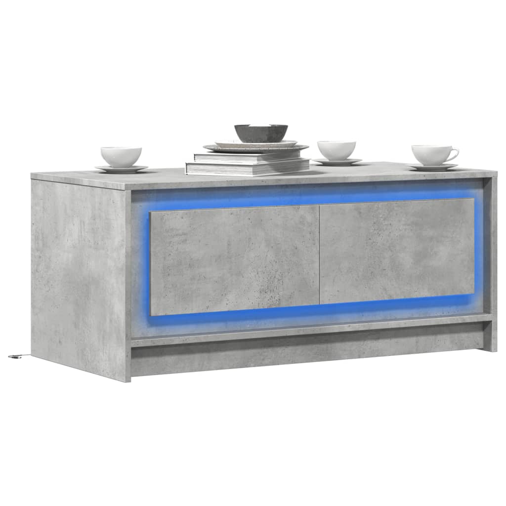 Salontafel Met Led-Verlichting Bewerkt Hout Eiken
